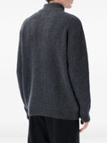 colorful standard half-zip ribbed-knit sweater