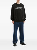 izzue paint-splatter logo-print sweatshirt
