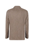 LBM herringbone-pattern peak-lapel jacket