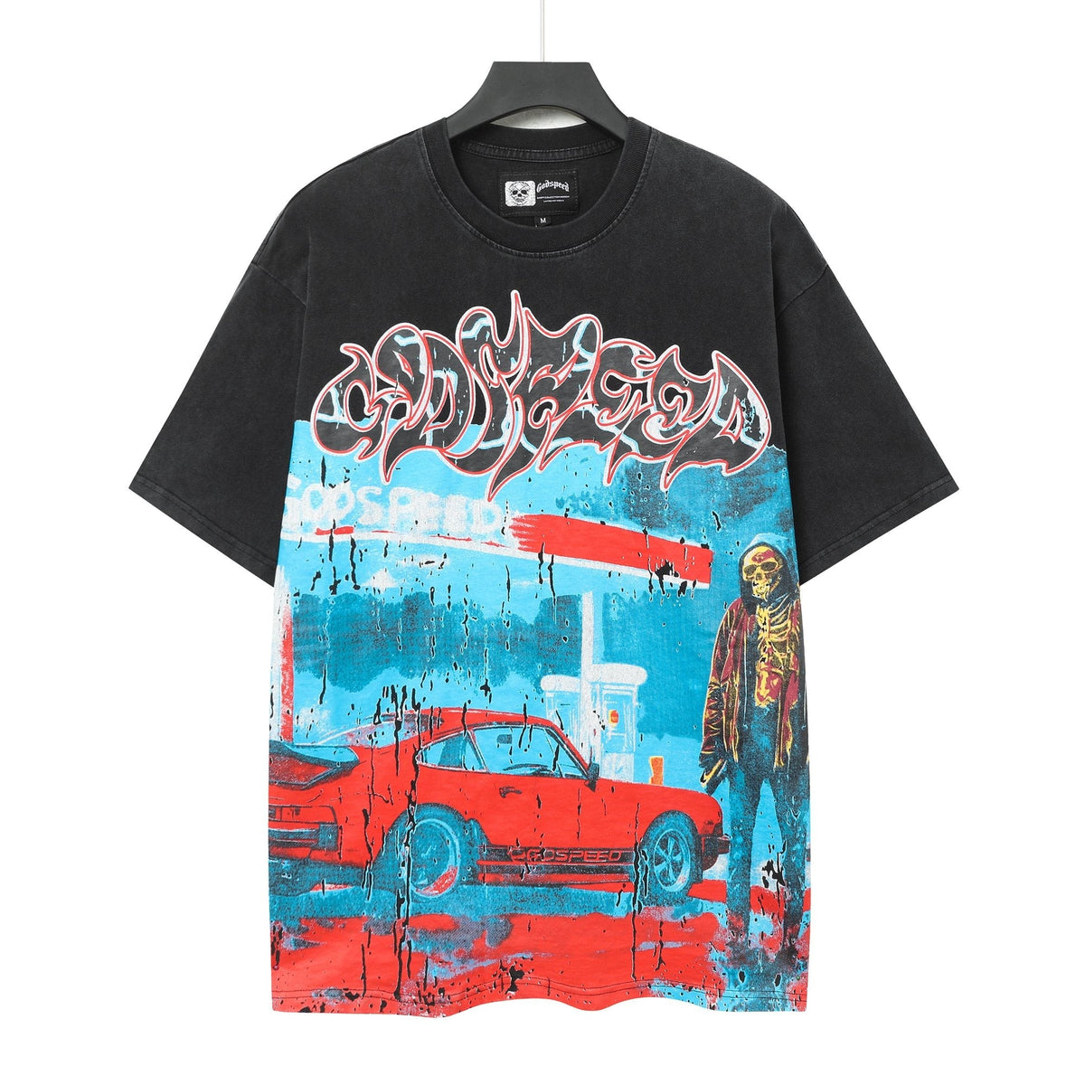 Godspeed Washed Black Rock Graphic T-Shirt